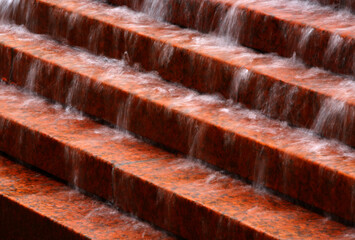 Slow Water over Steps