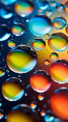 Water droplets in extreme close-up