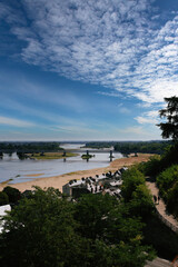 Fototapeta na wymiar View of the River Loire in France, Saumur.