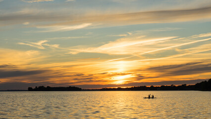 Sunset view at Lachine Lighthouse in Montreal, Quebec Canada