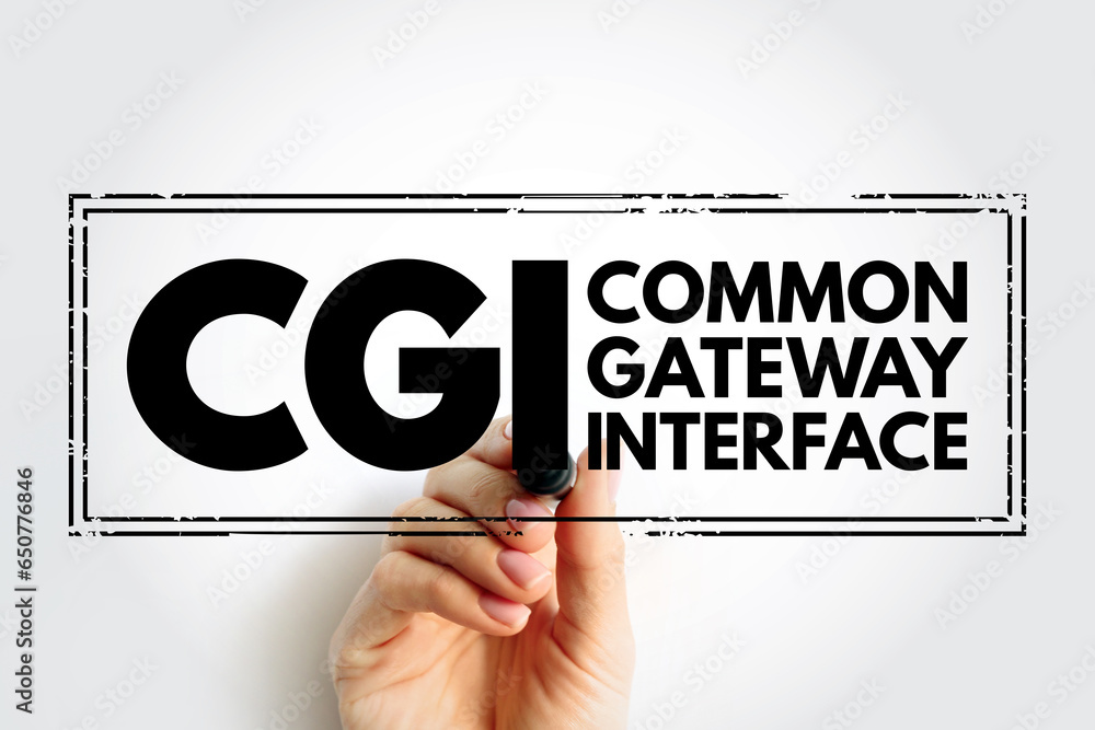 Aufkleber cgi common gateway interface - provides the middleware between www servers and external databases an