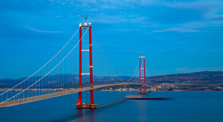 new bridge connecting two continents 1915 canakkale bridge (dardanelles bridge), Canakkale, Turkey