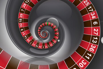 Roulette background illustration. Concept for casino, entertainment, fortune