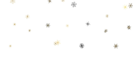 Snowflake Cascade: Mesmerizing 3D Illustration Depicting Descending Christmas Snowflakes