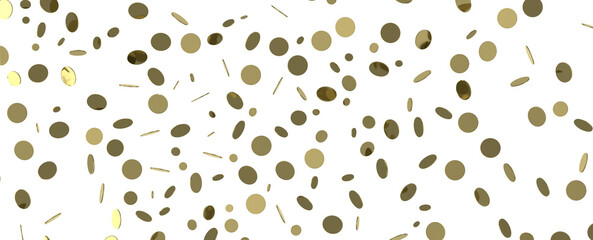 Sparkling Jubilation: Breathtaking 3D Illustration of Sparkling Gold Confetti Celebration