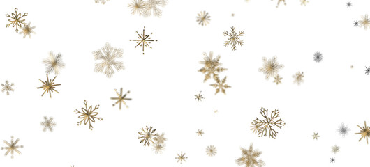 Flurry of Snowflakes: Radiant 3D Illustration Showcasing Falling Festive Snow Crystals - obrazy, fototapety, plakaty
