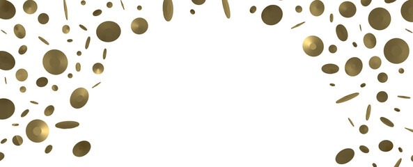 Radiant Revelry: Dynamic 3D Illustration of a Radiating Gold Confetti Celebration