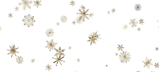 Flurry of Snowflakes: Radiant 3D Illustration Showcasing Falling Festive Snow Crystals