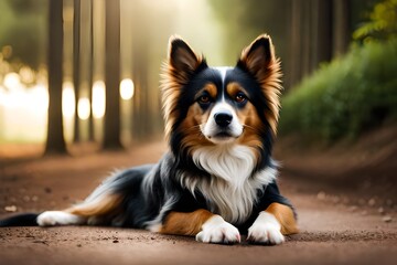 border collie dog, portrait of a dog, Generative AI