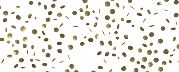 Golden Bliss: Exquisite 3D Illustration of Blissful Gold Confetti