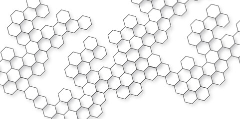 Abstract background with lines. Modern simple style hexagonal graphic concept. Background with hexagons