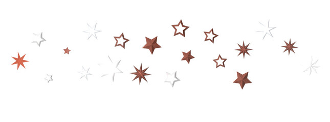 Celestial Splendor Unveiled: 3D Gold Stars Rain Illustration Enchants