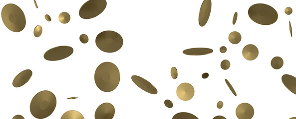 Glittering Triumph: Mind-Blowing 3D Illustration of Golden Confetti Celebration