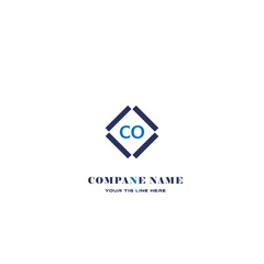 Obraz premium CO letter logo creative design with vector graphic, CO simple and modern logo in triangle shape. CO Monogram logo design for entrepreneur and business.