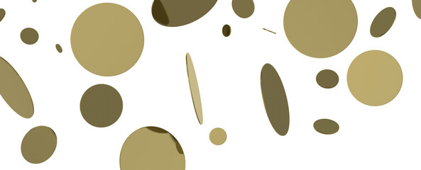 Glittering Triumph: Mind-Blowing 3D Illustration of Golden Confetti Celebration