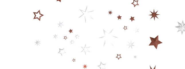 Celestial Christmas Symphony: Enthralling 3D Illustration of Falling Holiday Starbursts