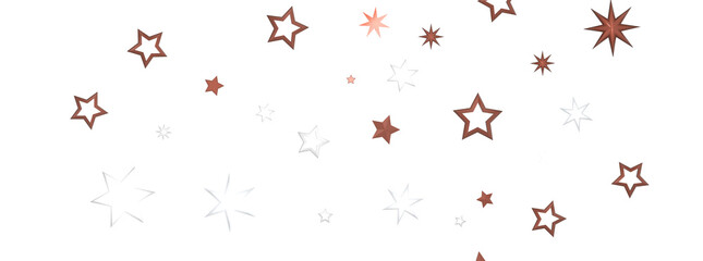 Holiday Stardust Rain: Brilliant 3D Illustration Showcasing Descending Christmas Stars