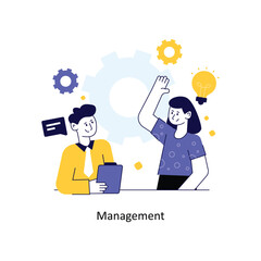 Management Flat Style Design Vector illustration. Stock illustration