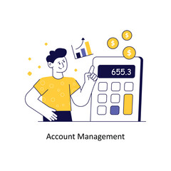 Account management Flat Style Design Vector illustration. Stock illustration