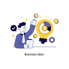 Business Idea  Flat Style Design Vector illustration. Stock illustration