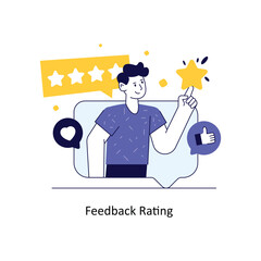 Feedback Rating  Flat Style Design Vector illustration. Stock illustration
