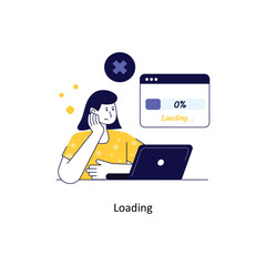 Loading Flat Style Design Vector illustration. Stock illustration