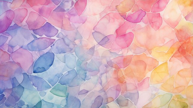 A vibrant and colorful abstract painting adorning a wall