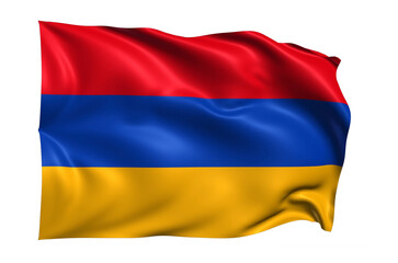 Armenia Flag on transparent Background