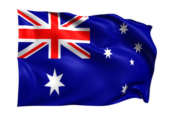 Naklejka premium Australia Flag on transparent Background