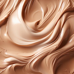 Brown tonal texture, basis cream, abstract cosmetic background close up.