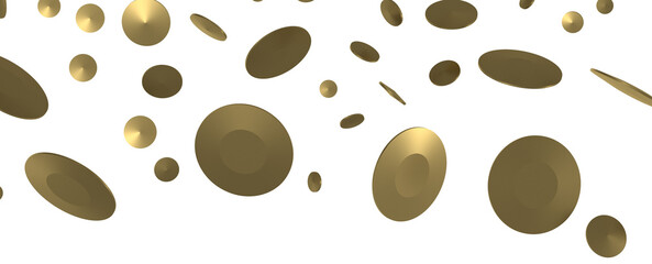Dazzling Delight: Mesmerizing 3D Illustration of Glittering Gold Confetti