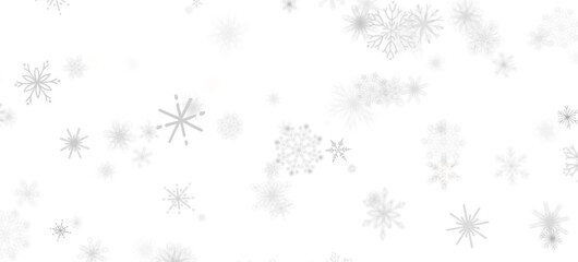 Festive Snow Drift: Captivating 3D Illustration of Descending Christmas Snowflakes