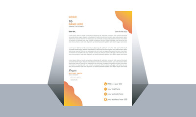 Modern corporate letterhead template design for your project, vector design.