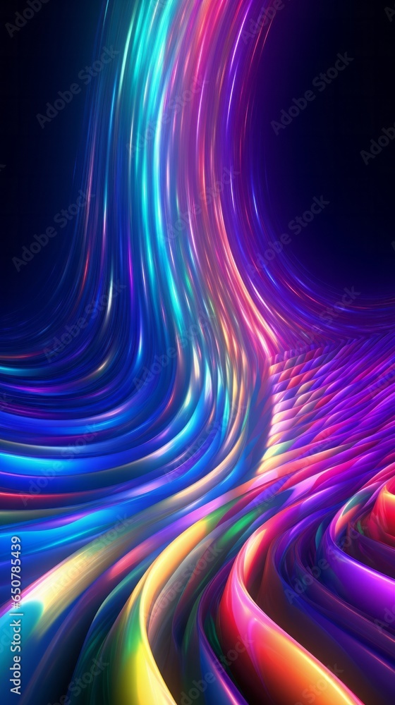 Poster A vibrant abstract background with dynamic lines and curves
