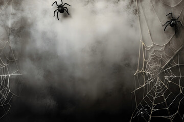 Spinnennetz Silhouette auf weißer Wand Halloween Thema heller Hintergrund