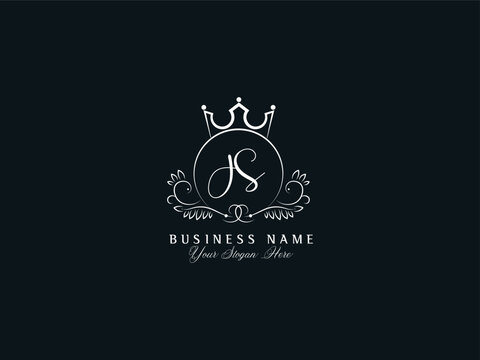 Minimalist JS j s Luxury Vector Logo Icon Design For Your Beauty Shop
