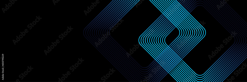 Poster futuristic technology concept. vector illustration dark blue abstract background with glowing geomet