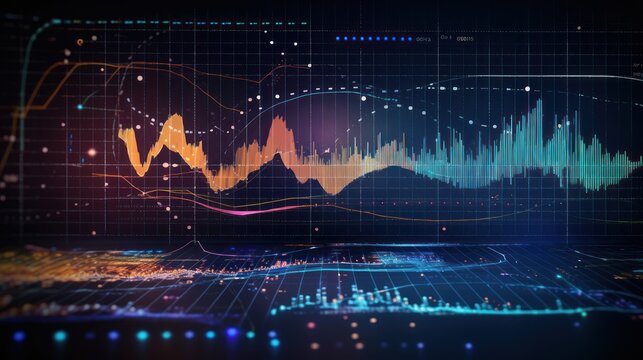 Illustrate the process of analyzing vast amounts of  data with visuals of data streams, algorithms