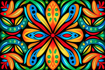 Abstract pattern from folk art latin america background