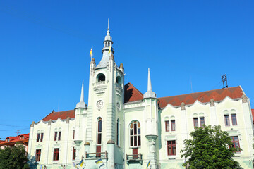 Fototapeta na wymiar Town Hall in Mukachevo, Ukraine