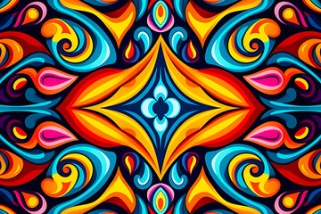 Abstract pattern from folk art latin america background