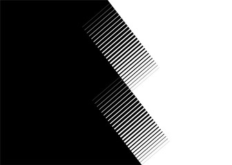 Transition from black to white.  Striped pattern. Strict monochrome vector background of abstract lines.