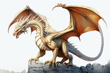 Illustration of a dragon isolated on white