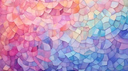 A vibrant and abstract painting filled with a kaleidoscope of colors and dynamic shapes