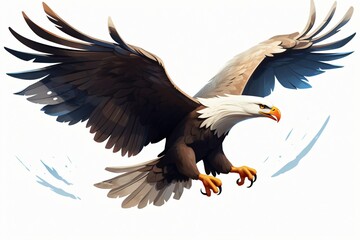 Illustration of an eagle isolated on white background