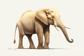 Obraz premium Illustration of an elephant isolated on white background