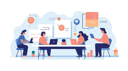 People meeting in office business work