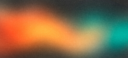 Teal orange black color gradient background, grainy texture effect, poster banner landing page...