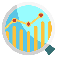 Invesment tracking filled outline icon,linear,outline,graphic,illustration