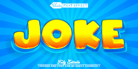 Cartoon Funny Joke Vector Editable Text Effect Template